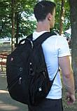 Рюкзак Swissgear 8810 чоловічий чорний, фото 4