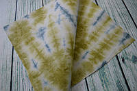 Ткань ручного окрашивания размер 53х47см основа канва Аида 18 каунт цвет "Ледяной выстрел"