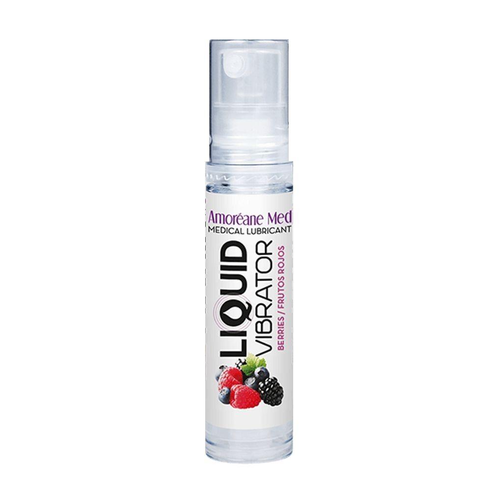 Лубрикант з ефектом вібрації - Amoreane Med Liquid Vibrator Berries (10 мл)
