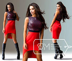 Літня сукня по коліно з мікродайвінгу розмір норма, фото 4