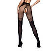 Колготки еротичні з відкритим доступом чорні passion tiopen 012 1/2 20/40 den подвійна щільність Talla, фото 2
