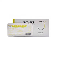 Кетгут звичайний Sunmed USP 3/0 (EP 3) зі звор. ріж. голкою 26мм 3/8 кола