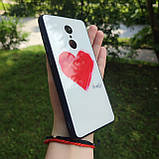 Чехол для телефону Xiaomi Redmi 5 із  сердечком на сяоми ксиоми редми 5 бампер із загартованого скла на редмі, фото 3