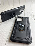 Протиударний чохол Armor TPU для POCO X5 Pro 5G з кільцем чорний, чохол підставка на ПОКО Х5 про 5 джі, фото 3