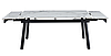 ТМ-88 стіл розкладний 160/220 глянцева кераміка вайт клауд + чорний TM Vetro Mebel, фото 2