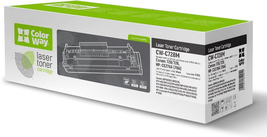 Картридж ColorWay Canon 728/726 HP CE278A (CW-C728M), фото 1