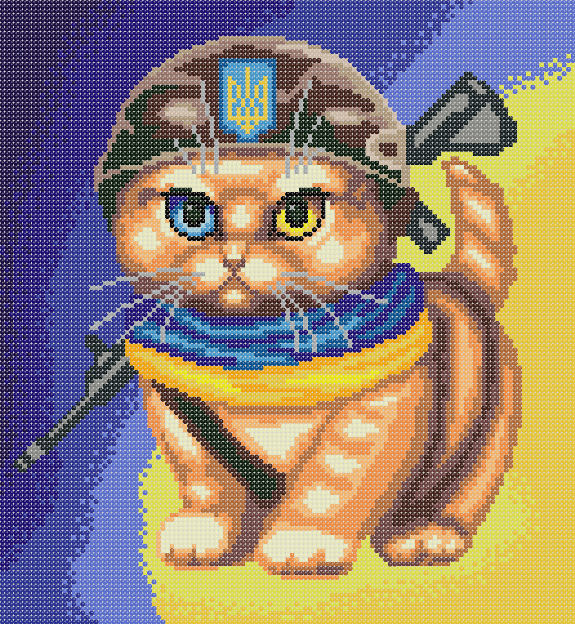 Схема для вишивки бісером ,, Український котик ,, Сб-4-1036, фото 1