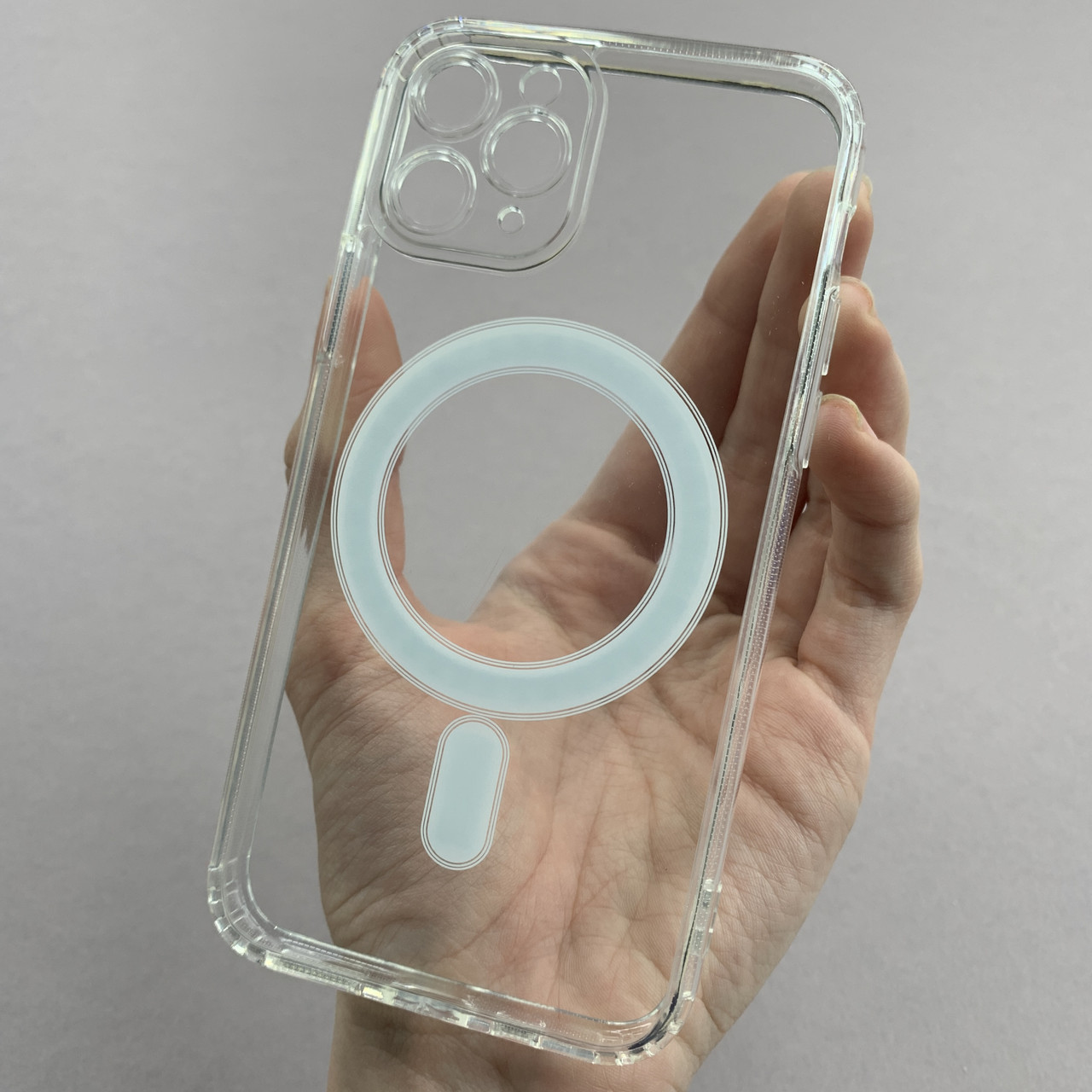 Чохол для Apple iPhone 11 Pro чохол із MagSafe із захистом камери на телефон айфон 11 про прозорий n3h