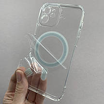 Чохол для Apple iPhone 12 чохол із MagSafe із захистом камери на телефон айфон 12 прозорий n3h, фото 2