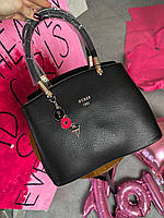 Женская сумка Guess Excellent Bag Black (Черная) Вместительная сумка Гесс Экселлент эко кожа на 2 отделения