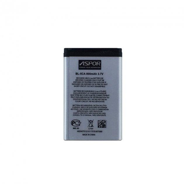 Акумулятор Aspor для Nokia BL-5CA (100/101/1110 / 1110i / 1112/1200/1208 / 1680C)