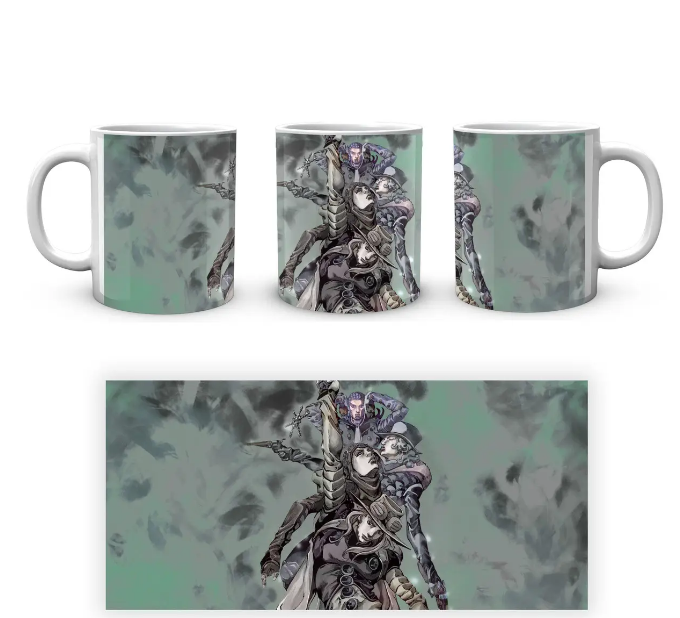 Чашка біла керамічна з принтом Gee! JoJo's Bizarre Adventure Неймовірні пригоди Джоджо год ABC