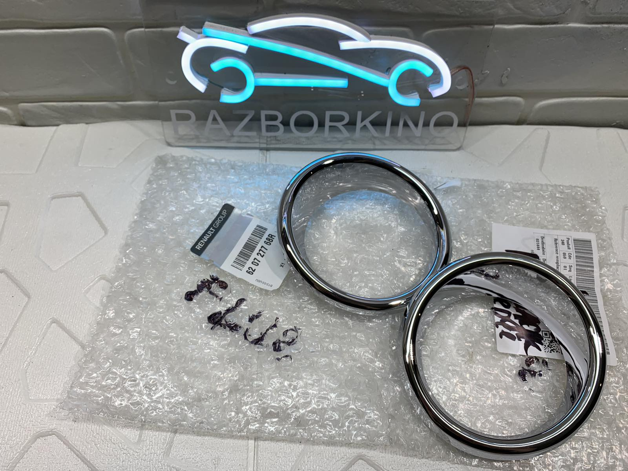 Накладка ПТФ (хром) Renault Fluence Рено Флюєнс (2009-2013) Оригінал 620727768R, фото 1