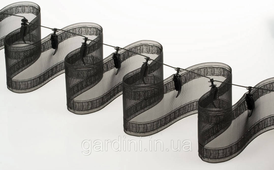 Тесьма Хвиля чорна 75 мм