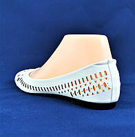 .Женские Летние Балетки Белые Мокасины Туфли (размеры: 36,38) - 00-5 высокое качество