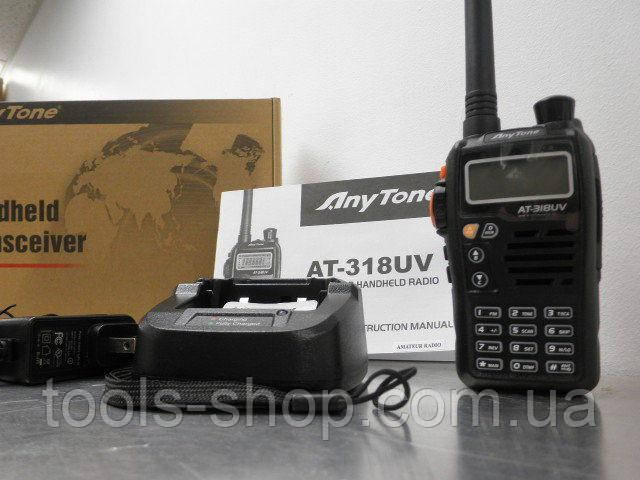Портативна радіостанція AnyTone AT-318UV чорна 200 каналів, фото 1
