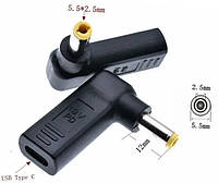 Переходник для TS100, SH72, SQ-D60, SQ001, T12 на 20v (max 5a, 100w) на 5.5x2.5mm з USB Type-C (Female) Power