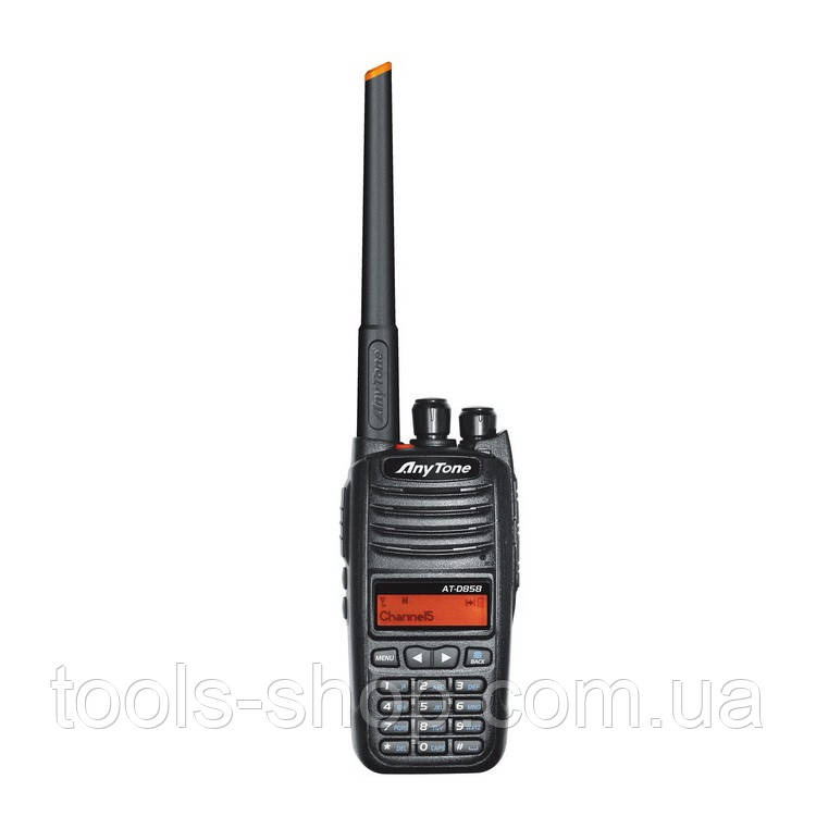 Рація портативна цифрова AnyTone AT-D858 чорна 400-480МГц, фото 1