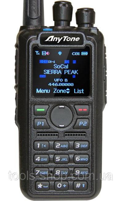 Професійна цифрова рація Anytone AT-D878UV чорна WFM 87,5 — 108 МГц, фото 1