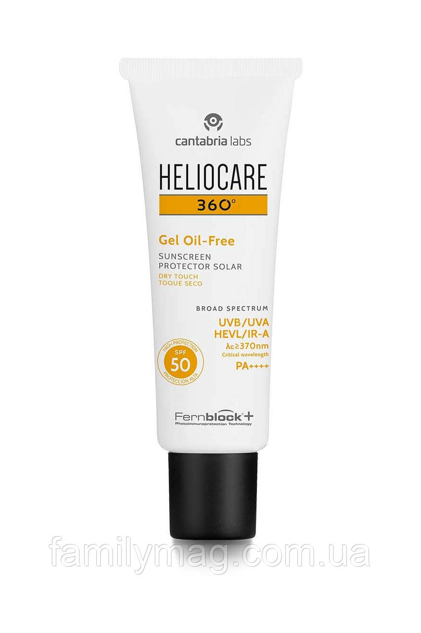 Сонцезахисний гель на водній основі SPF50 Gel Oil-Free Heliocare 360º Cantabria 50 мл