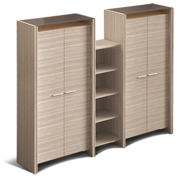 Офисный шкаф гардероб Идеал I5.11.25 четырехдверный ширина 2512 мм (MConcept-ТМ) - фото 1 - id-p629748676