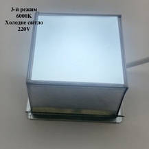 Led світильник Грильято LIGHT CLUB 6Вт з перемикачем 3000К-4500К-6000К ячейка 75х75мм внутрішня 65х65мм LC6Вт-75-З, фото 5