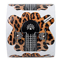 Формы для ногтей Global Fashion, 300 штук, леопард