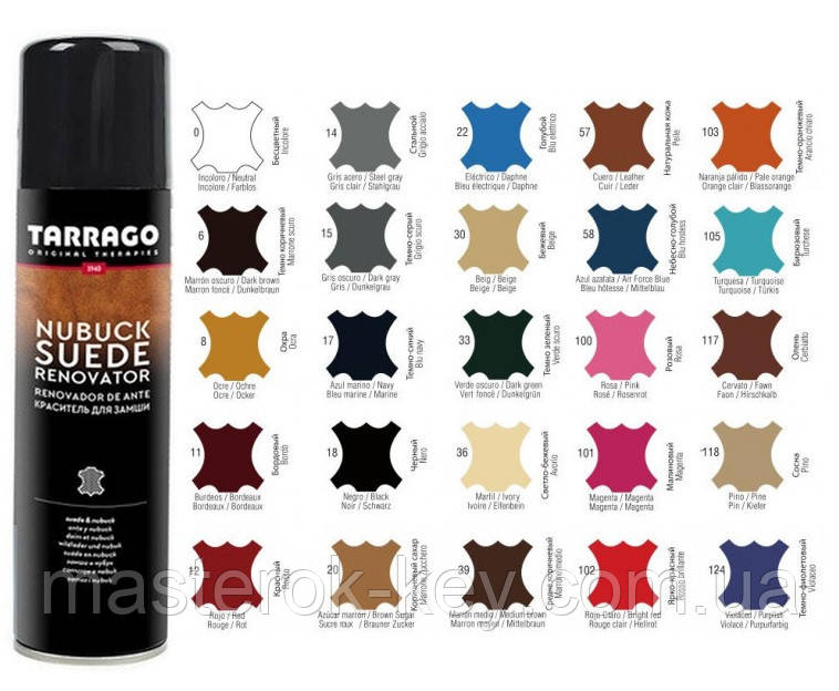 Восстанавливающая спрей-краска Tarrago Nubuck Suede Renovator 250 мл цвет кожа (57) - фото 1 - id-p633538113