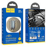Міні приховане АЗП hoco. NZ4 Wise road два виходи USB-A 5V/2.4A, загальний вихід 5V/4.8A 24W набір з кабелем 1м для Type-C, фото 3