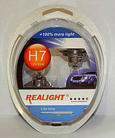 Автомобільні галогенні лампи "REALIGHT" (H7) (+100%)(12V)(55W)