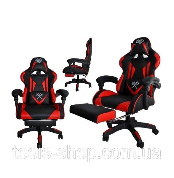 Ігрове крісло для геймерів Malatec 124 чорно-червоне екошкіра