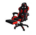 Ігрове крісло для геймерів Malatec 124 чорно-червоне екошкіра, фото 2