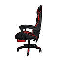Ігрове крісло для геймерів Malatec 124 чорно-червоне екошкіра, фото 4