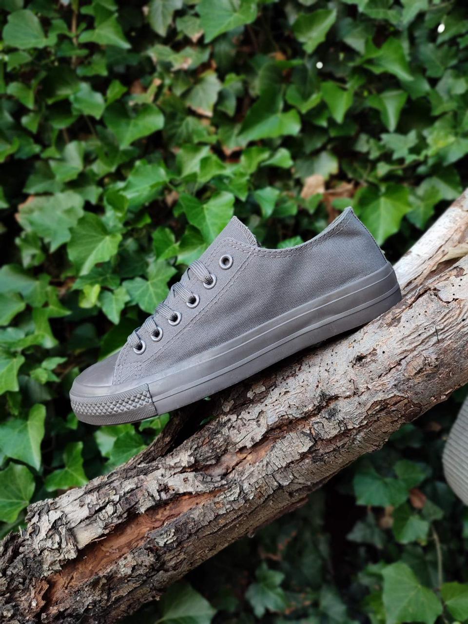 44 р Кеди конверси сірі низькі літні тканинні тряпочние converse чоловічі