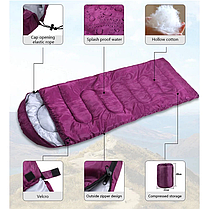 Спальний мішок туристичний 2.10*0,75м, Тактичний спальник, Спальник для походів, Спальник для походів, фото 4