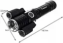 Ліхтар тактичний 2/1 Trizand Searchlight T6 2 LED ZOOM 600 mAh чорний, фото 2