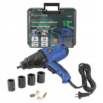 Гайковерт ударний електричний 1/2 "(220-240 V , 1010 W , 500Нм) з комплектом головок ROCKFORCE RF-03071 (Код 50166)