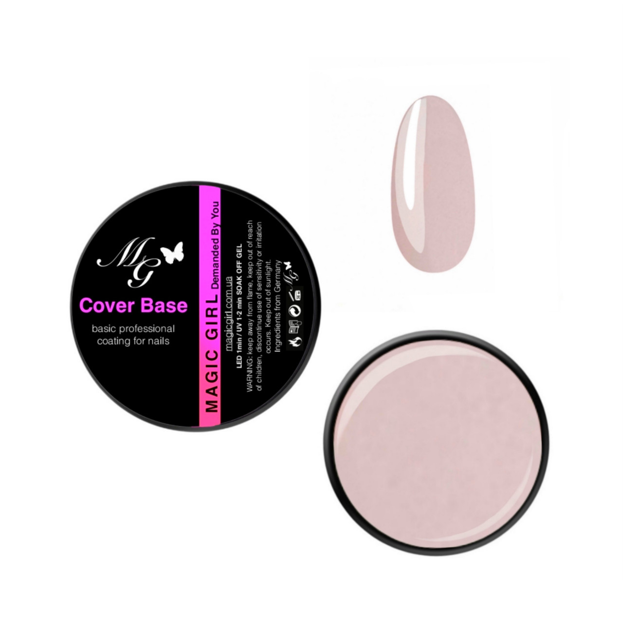 База для гель-лаку Magic Girl Lollipop 02 пудрова 12 мл, фото 1