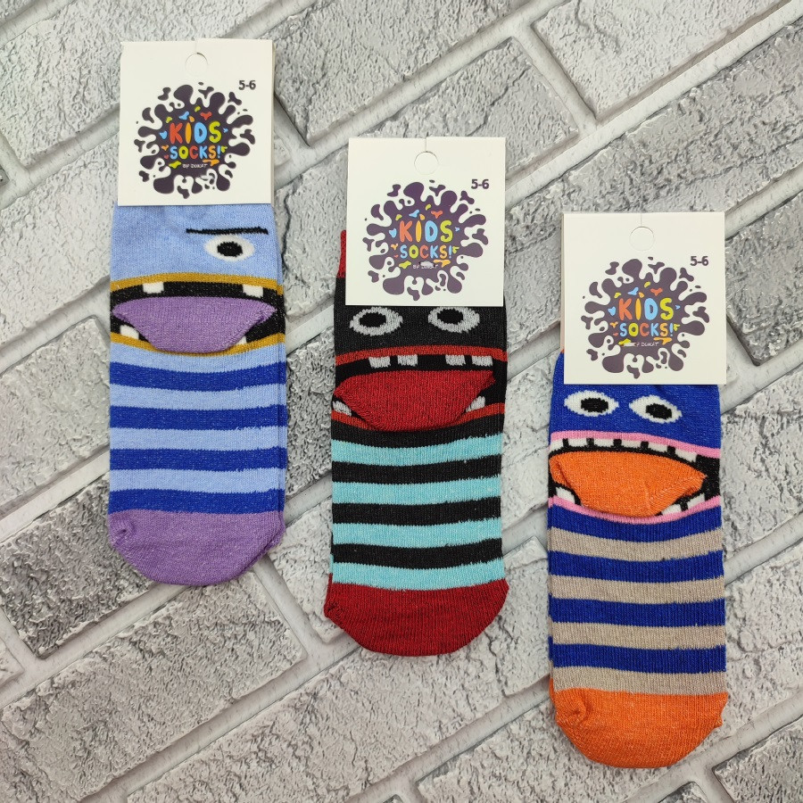 Шкарпетки дитячі середні весна/осінь р.5-6 чудовисько асорті Kids Socks by Dukat 30037820