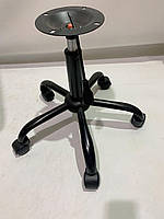 Стілець Toni BK-Office 530 шеніл темно-сірий SH-2, на чорній хрестовині Ø 530 мм із пластиковими коліщатками, фото 2