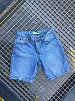 Шорты мужские джинсовые летние синие молодежные однотонные для мужчин стильные коттон Турция
