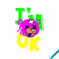 Термоаплікація I'm ok, Bear, ведмедик, графіті, вуличні