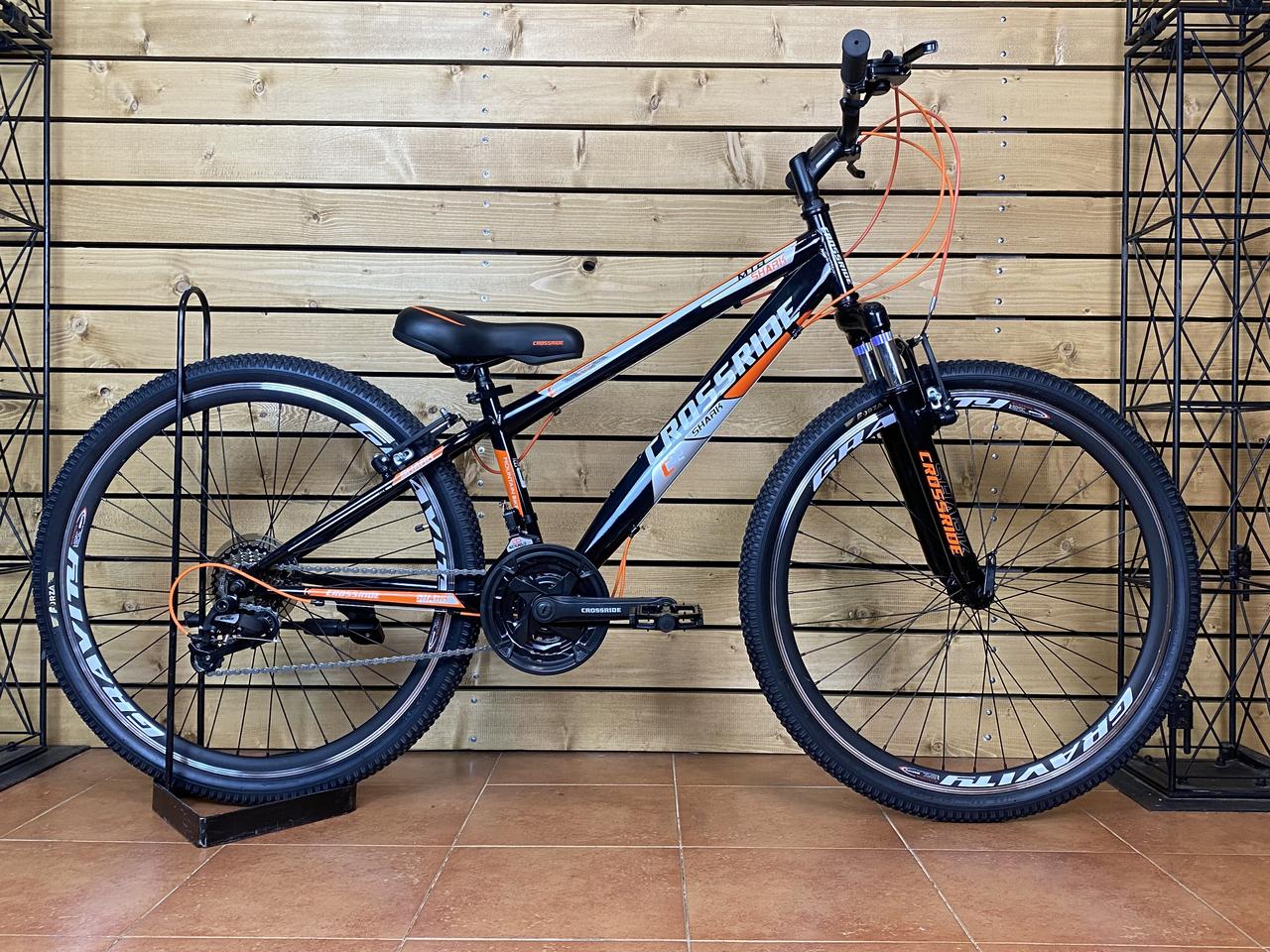 Велосипед підлітковий гірський спортивний Crossride Shark ST МТВ 24" на зріст 120-135 см УЦІНКА ПОДРЯПИНИ