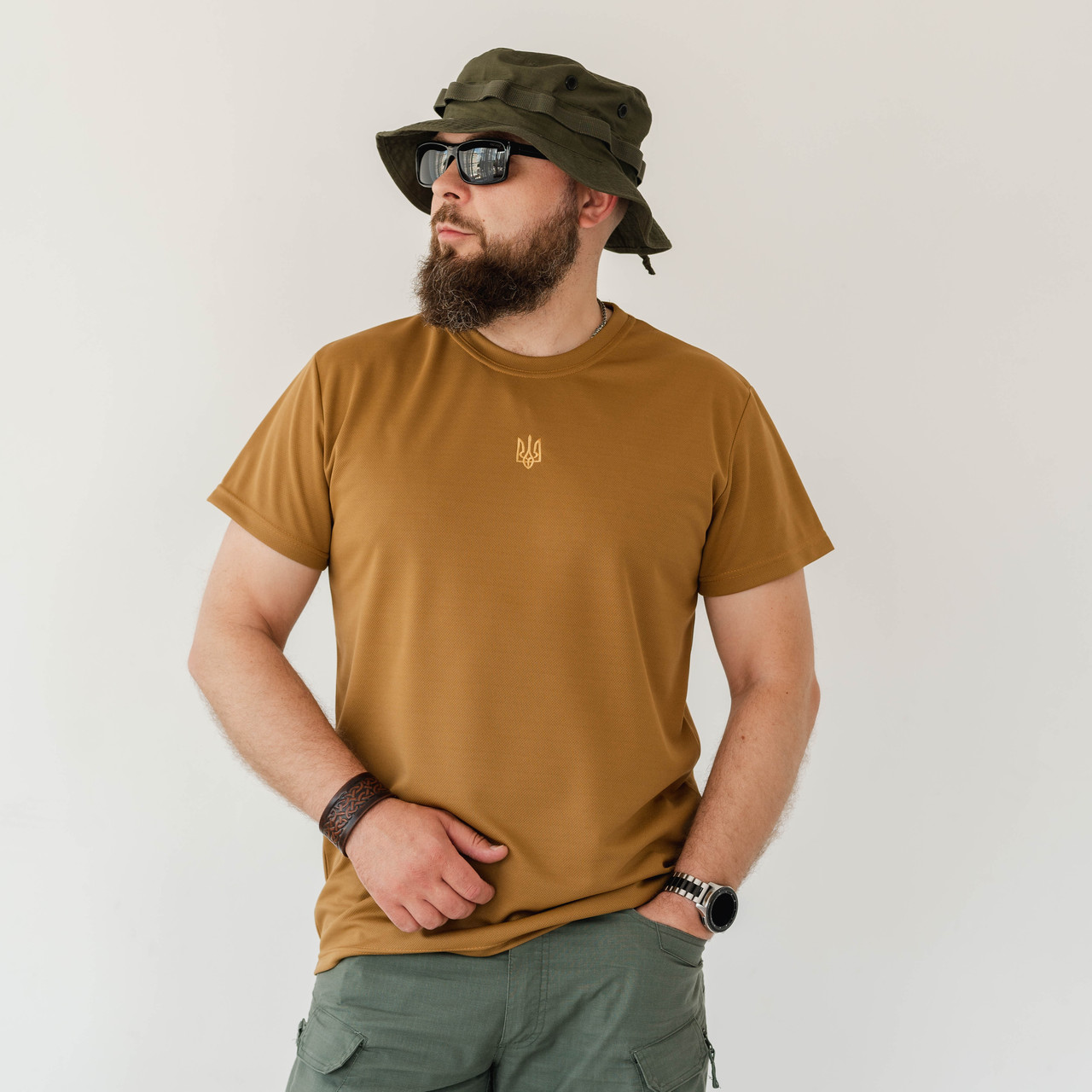 Футболка герб "Тризуб" coolmax койот, XL