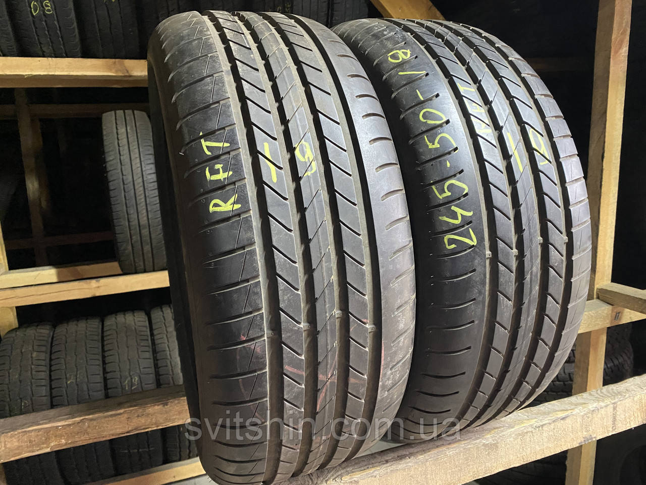 Шини літо 245/50R18 Goodyear Efficient Grip RFT 6.5мм 19рік, фото 1