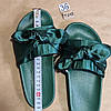 ЗНИЖКА! 36р (22.5 - 23см) Puma Fenty тапочки шльопанці з бантами смарагдово зелені, фото 6