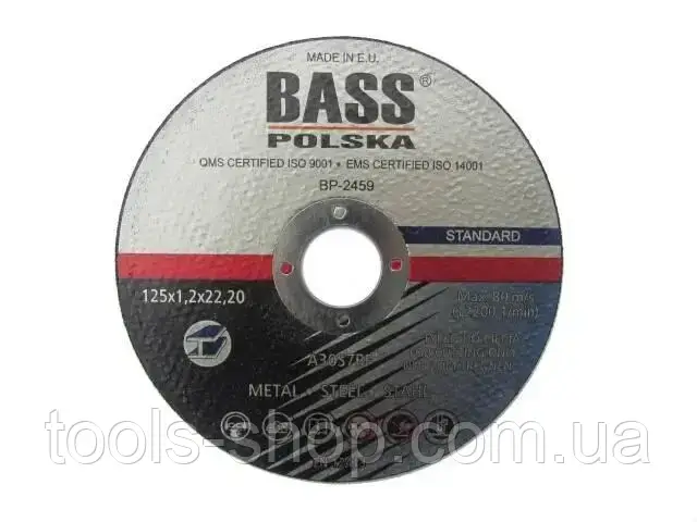 Круг відрізний Bass Polska 2459 для металу 125х1,2х22,2 мм