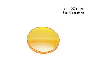 Лінза фокусувальна plano-convex (плоско-випукла) ZnSe 20 мм, F=2" 50.8 мм