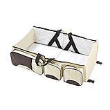 Багатофункціональна сумка ліжко для немовлят з кишенями Переносна люлька трансформер для подорожей, фото 6