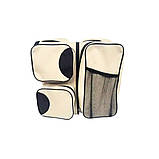 Багатофункціональна сумка ліжко для немовлят з кишенями Переносна люлька трансформер для подорожей, фото 5